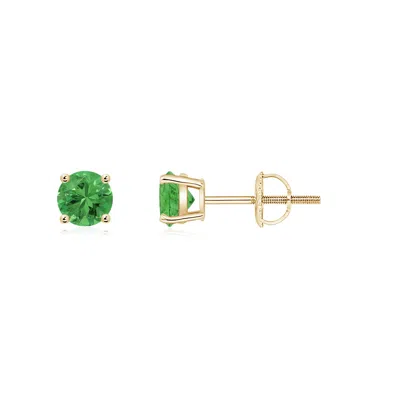 ANGARA BASKET-SET ROUND TSAVORITE STUDS