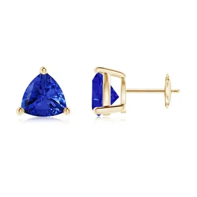 ANGARA BASKET-SET TRILLION TANZANITE STUD EARRINGS