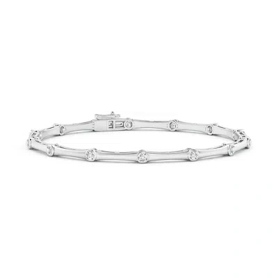 ANGARA BEZEL-SET DIAMOND AND BAMBOO BRACELET