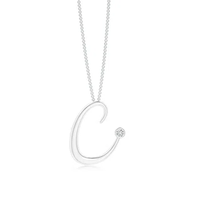 ANGARA BEZEL SET DIAMOND LOWERCASE "C" INITIAL PENDANT