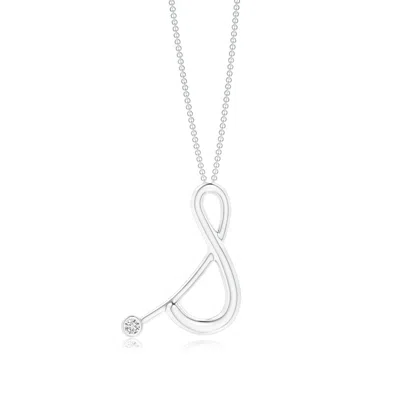 ANGARA BEZEL SET DIAMOND LOWERCASE "S" INITIAL PENDANT