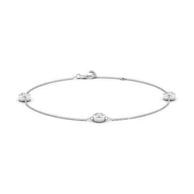 ANGARA BEZEL-SET DIAMOND STATION ADJUSTABLE ANKLE BRACELET