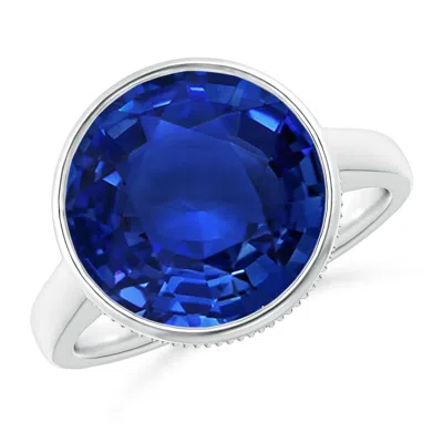 ANGARA BEZEL-SET GIA CERTIFIED CEYLON SAPPHIRE SOLITAIRE RING