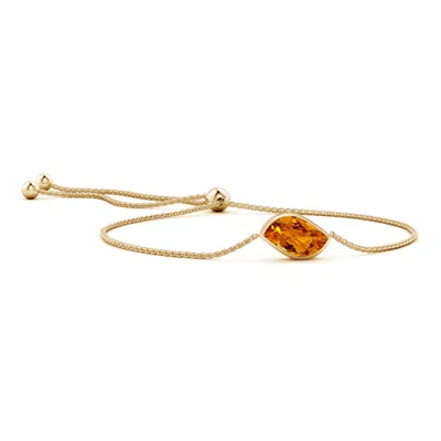 ANGARA BEZEL-SET LEAF-SHAPED CITRINE BOLO BRACELET