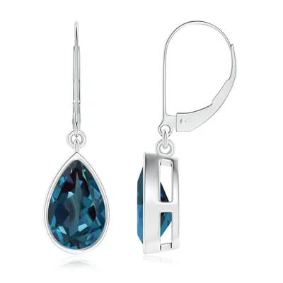 ANGARA BEZEL-SET PEAR LAB-GROWN ALEXANDRITE LEVERBACK DROP EARRINGS