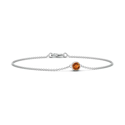 ANGARA BEZEL-SET ROUND CITRINE CHAIN BRACELET