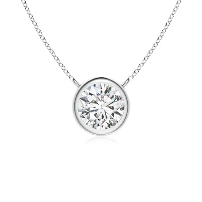 ANGARA BEZEL-SET ROUND DIAMOND SOLITAIRE NECKLACE