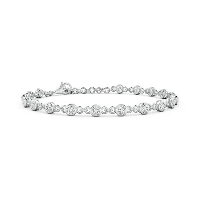 ANGARA BEZEL-SET ROUND DIAMOND TENNIS BRACELET