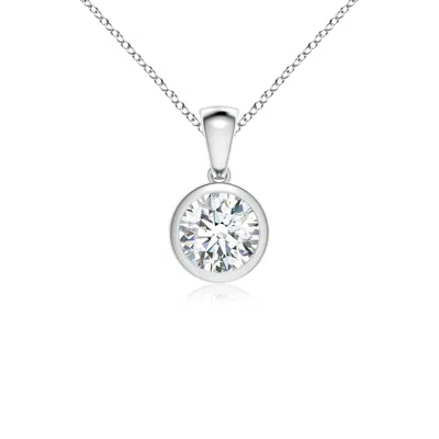 ANGARA BEZEL-SET ROUND LAB-GROWN DIAMOND SOLITAIRE PENDANT