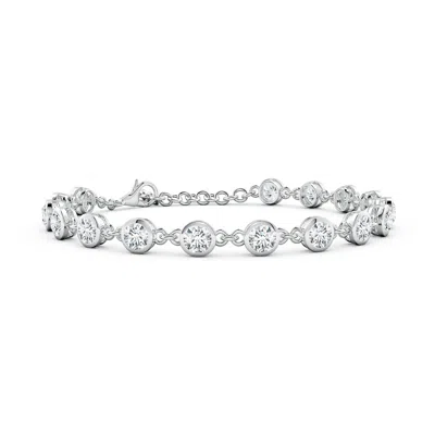 ANGARA BEZEL-SET ROUND LAB-GROWN DIAMOND TENNIS BRACELET