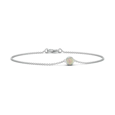 ANGARA BEZEL-SET ROUND OPAL CHAIN BRACELET