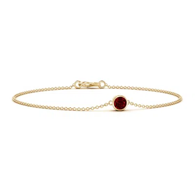 ANGARA BEZEL-SET ROUND RUBY CHAIN BRACELET