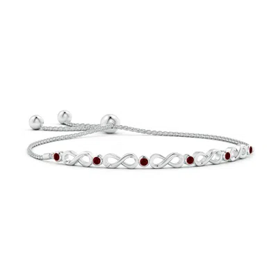 ANGARA BEZEL-SET RUBY INFINITY BOLO BRACELET