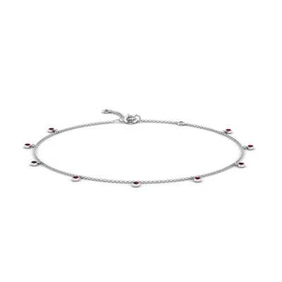 ANGARA BEZEL-SET RUBY STATION ADJUSTABLE CHARM ANKLET