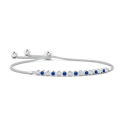 ANGARA BEZEL-SET SAPPHIRE AND DIAMOND TENNIS BOLO BRACELET