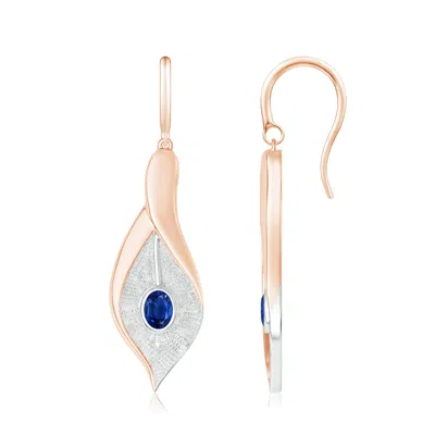 ANGARA BEZEL SET SAPPHIRE CALLA LILY DROP EARRINGS