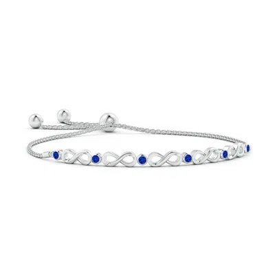ANGARA BEZEL-SET SAPPHIRE INFINITY BOLO BRACELET