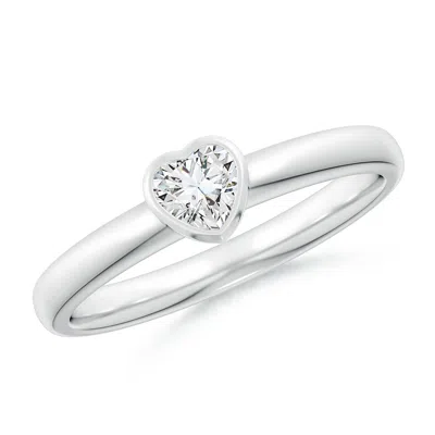 ANGARA BEZEL-SET SOLITAIRE HEART DIAMOND PROMISE RING