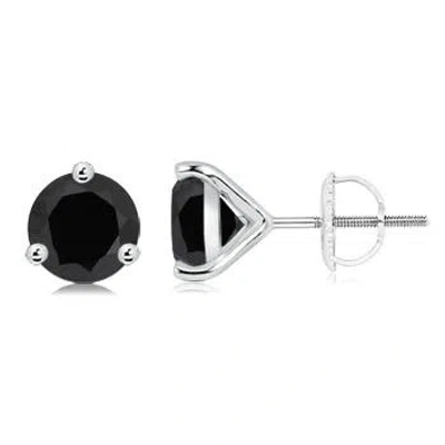 ANGARA BLACK ONYX MARTINI STUD EARRINGS