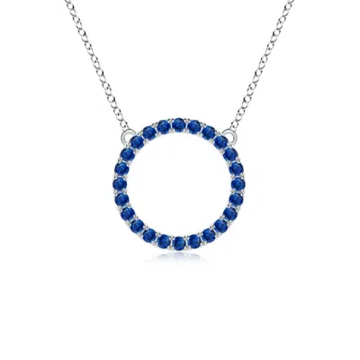 ANGARA BLUE SAPPHIRE OPEN CIRCLE ETERNITY PENDANT