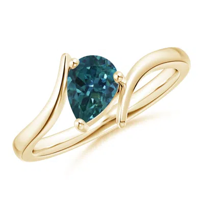 ANGARA BYPASS PEAR-SHAPED TEAL MONTANA SAPPHIRE RING