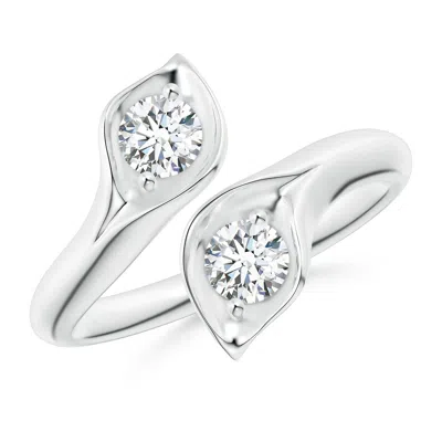 ANGARA CALLA LILY TWO STONE DIAMOND RING