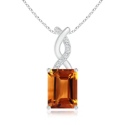 ANGARA CITRINE PENDANT WITH DIAMOND ENTWINED BALE