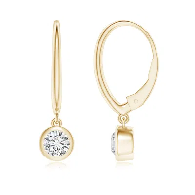 ANGARA CLASSIC BEZEL-SET ROUND DIAMOND LEVERBACK DROP EARRINGS