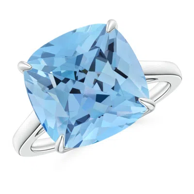 ANGARA CLASSIC CUSHION AQUAMARINE COCKTAIL RING