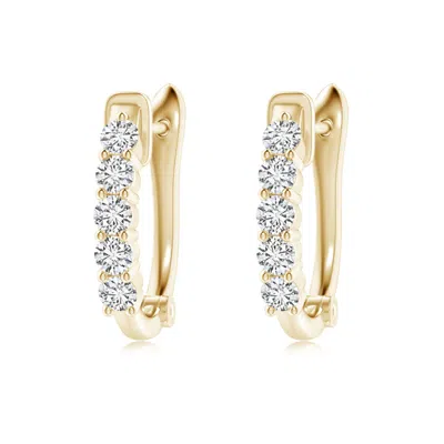 ANGARA CLASSIC DIAMOND HINGED HOOP EARRINGS