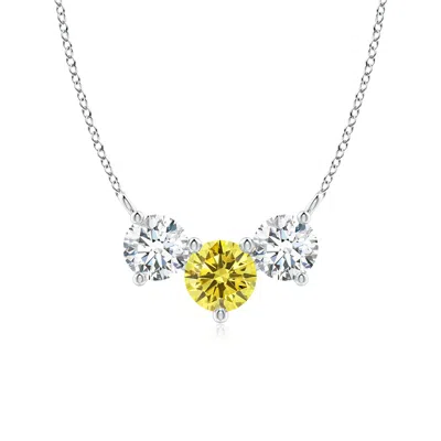 ANGARA CLASSIC FANCY INTENSE YELLOW AND WHITE DIAMOND NECKLACE