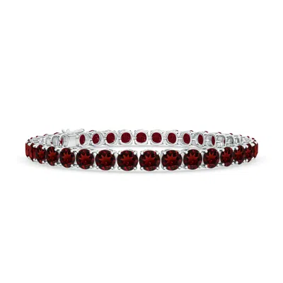 ANGARA CLASSIC GARNET LINEAR TENNIS BRACELET
