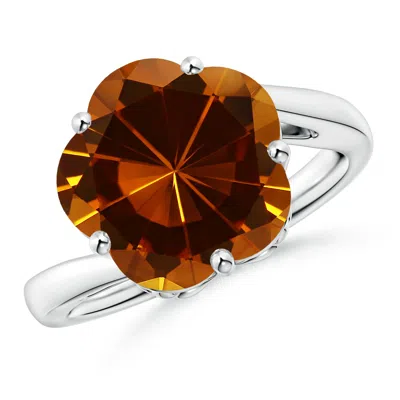 ANGARA CLASSIC GIA CERTIFIED FIVE-PETAL CITRINE FLOWER RING