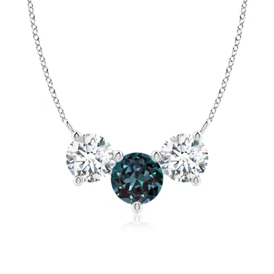 ANGARA CLASSIC LAB-GROWN ALEXANDRITE AND DIAMOND NECKLACE
