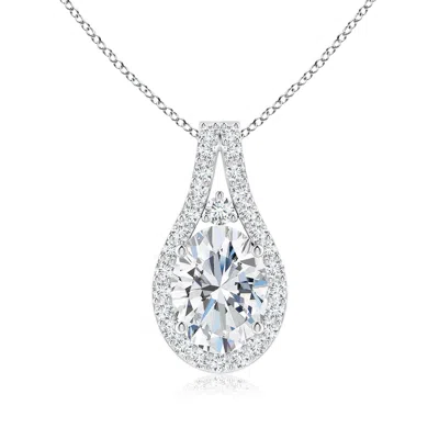 ANGARA CLASSIC LAB-GROWN FANCY INTENSE YELLOW AND WHITE DIAMOND HALO PENDANT