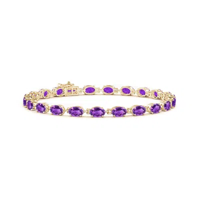 ANGARA CLASSIC OVAL AMETHYST TENNIS BRACELET