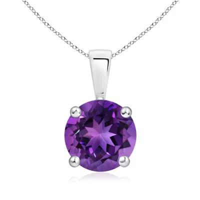 ANGARA CLASSIC ROUND AMETHYST SOLITAIRE PENDANT