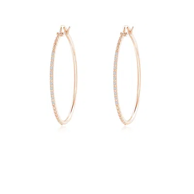 ANGARA CLASSIC ROUND DIAMOND HOOP EARRINGS