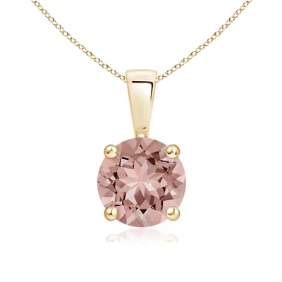 ANGARA CLASSIC ROUND MORGANITE SOLITAIRE PENDANT