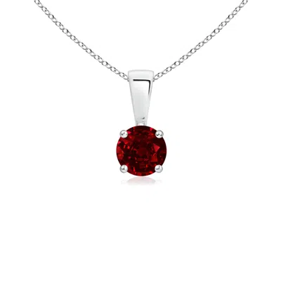 ANGARA CLASSIC ROUND RUBY SOLITAIRE PENDANT
