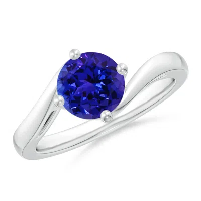 ANGARA CLASSIC ROUND TANZANITE SOLITAIRE BYPASS RING
