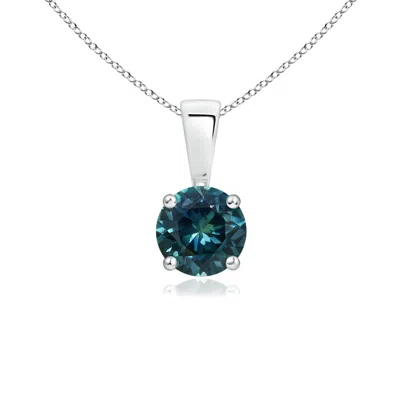 ANGARA CLASSIC ROUND TEAL MONTANA SAPPHIRE SOLITAIRE PENDANT