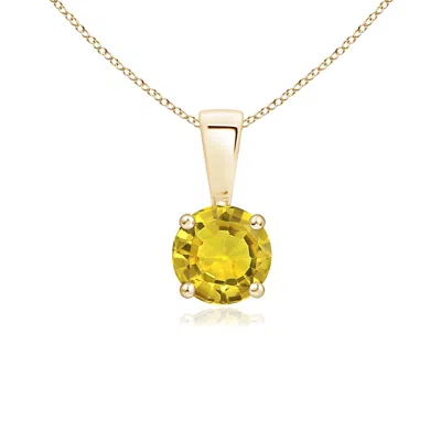 ANGARA CLASSIC ROUND YELLOW SAPPHIRE SOLITAIRE PENDANT