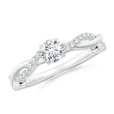 ANGARA CLASSIC SOLITAIRE DIAMOND TWIST SHANK ENGAGEMENT RING