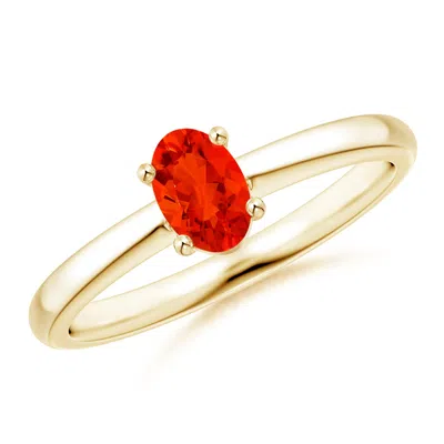 ANGARA CLASSIC SOLITAIRE OVAL FIRE OPAL PROMISE RING