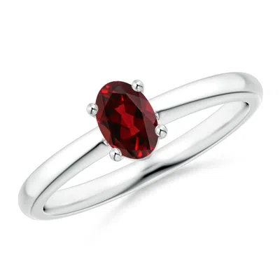 ANGARA CLASSIC SOLITAIRE OVAL GARNET PROMISE RING