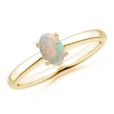 ANGARA CLASSIC SOLITAIRE OVAL OPAL PROMISE RING