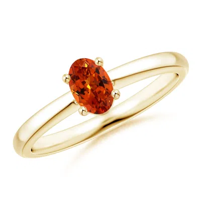 ANGARA CLASSIC SOLITAIRE OVAL SPESSARTITE PROMISE RING