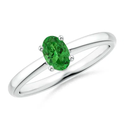 ANGARA CLASSIC SOLITAIRE OVAL TSAVORITE PROMISE RING
