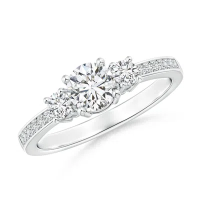 ANGARA CLASSIC THREE STONE DIAMOND ENGAGEMENT RING